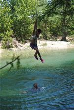 Frio Bluff Cabins, view of the frio river park