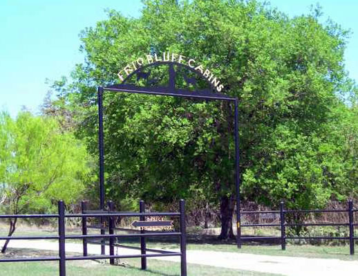Frio Bluff Cabins, view of the frio river park